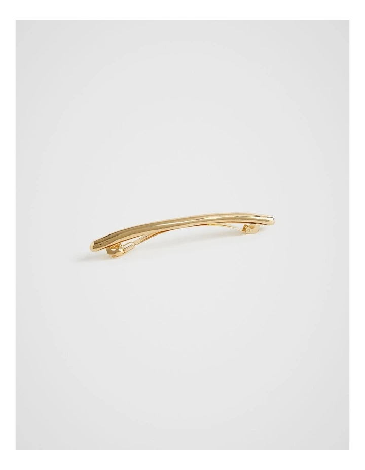 Metal Barrette in Gold