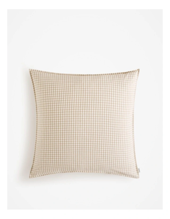 Noni Gingham European Pillowcase in Natural
