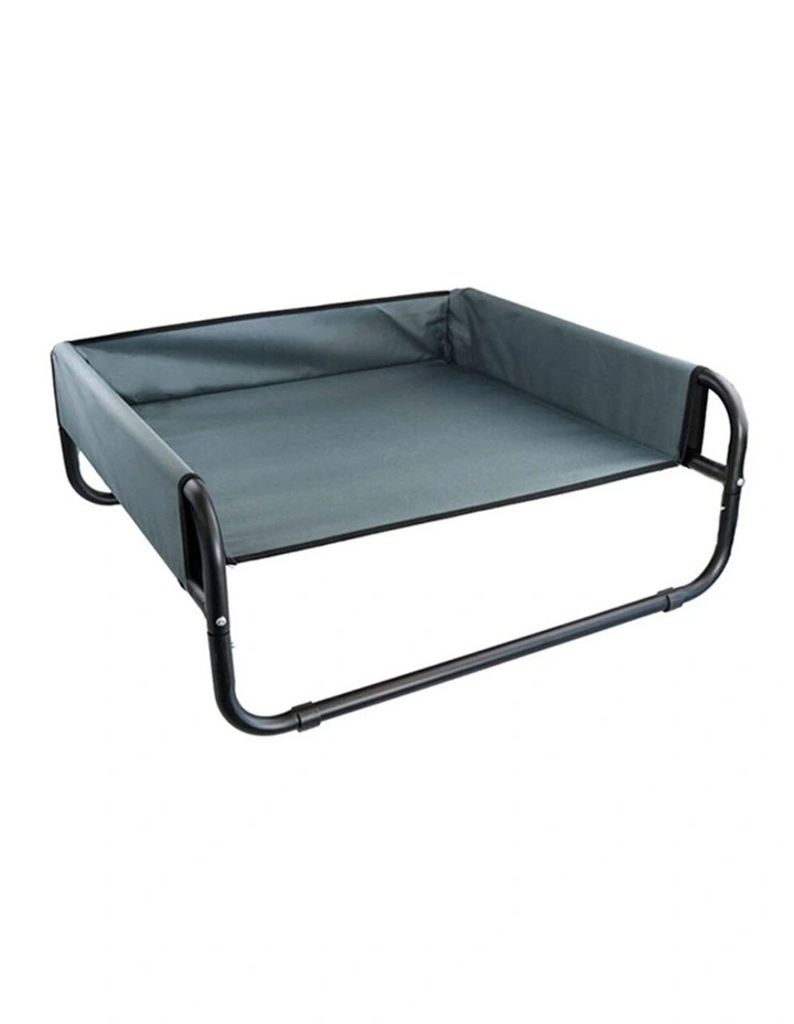 56cm Heavy Duty Elevated Walled Dogs/Pets Durable Bed Small Grey