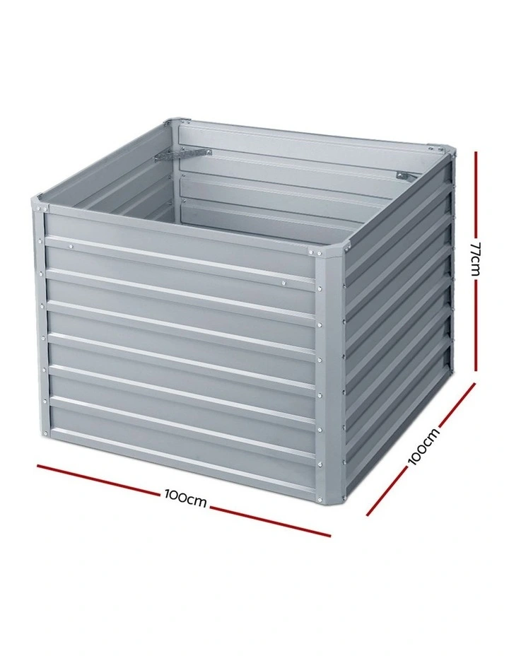 Green Fingers 2x Galvanised Steel Raised Garden Bed