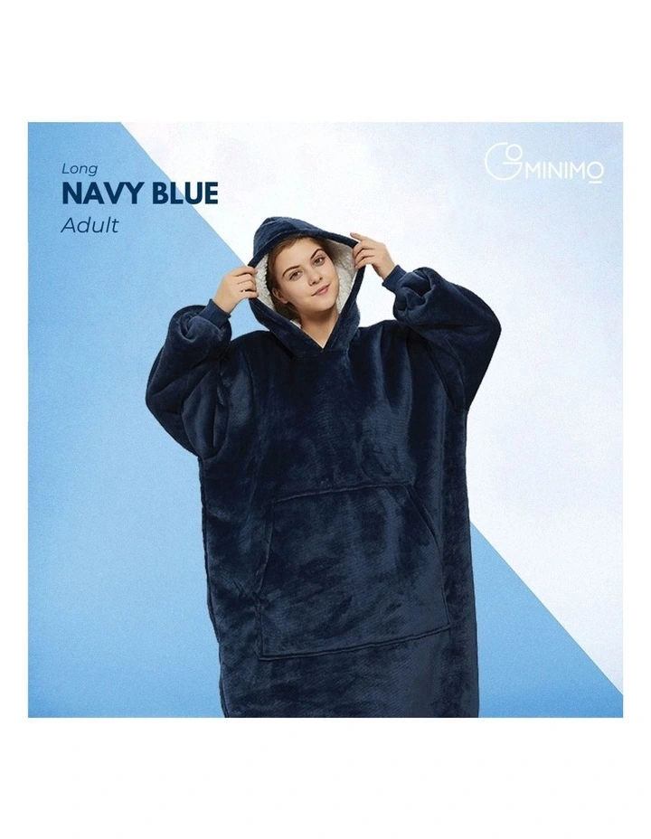 Adults Soft Hoodie Blanket Hoodie in Navy Blue