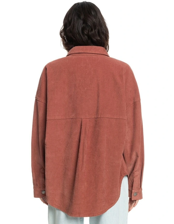 Kick Back Washed Long Sleeve Shirt in Cedar Wood