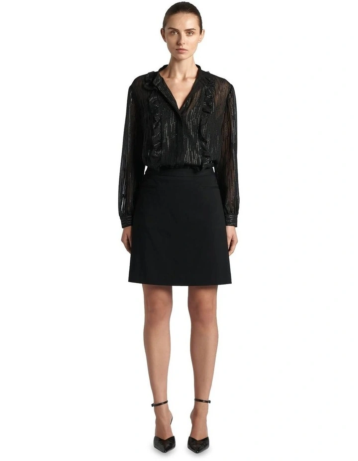 A-Line Mini Skirt in Black