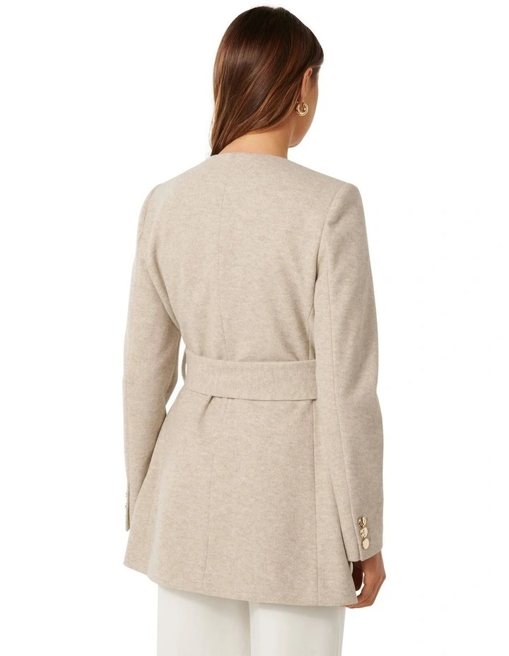 Joanna Wrap Coat in Beige