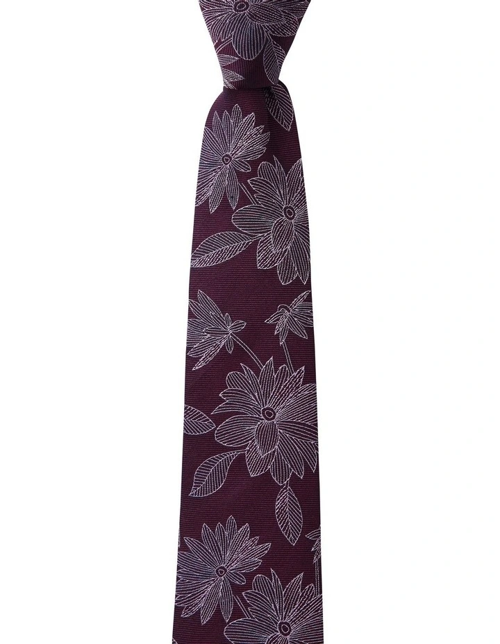 Dahlia Silk Tie in Plum