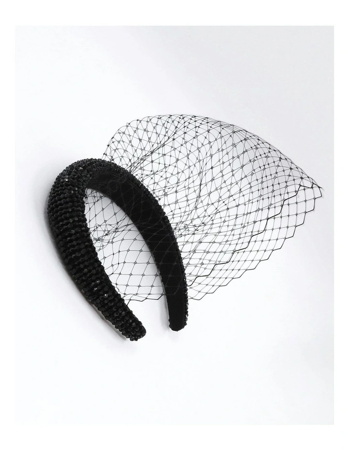 Spritz Padded Headpiece in Black