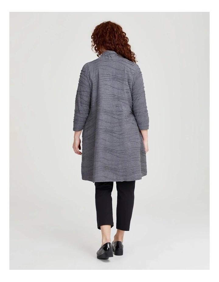 Textured Cardigan in Charcoal