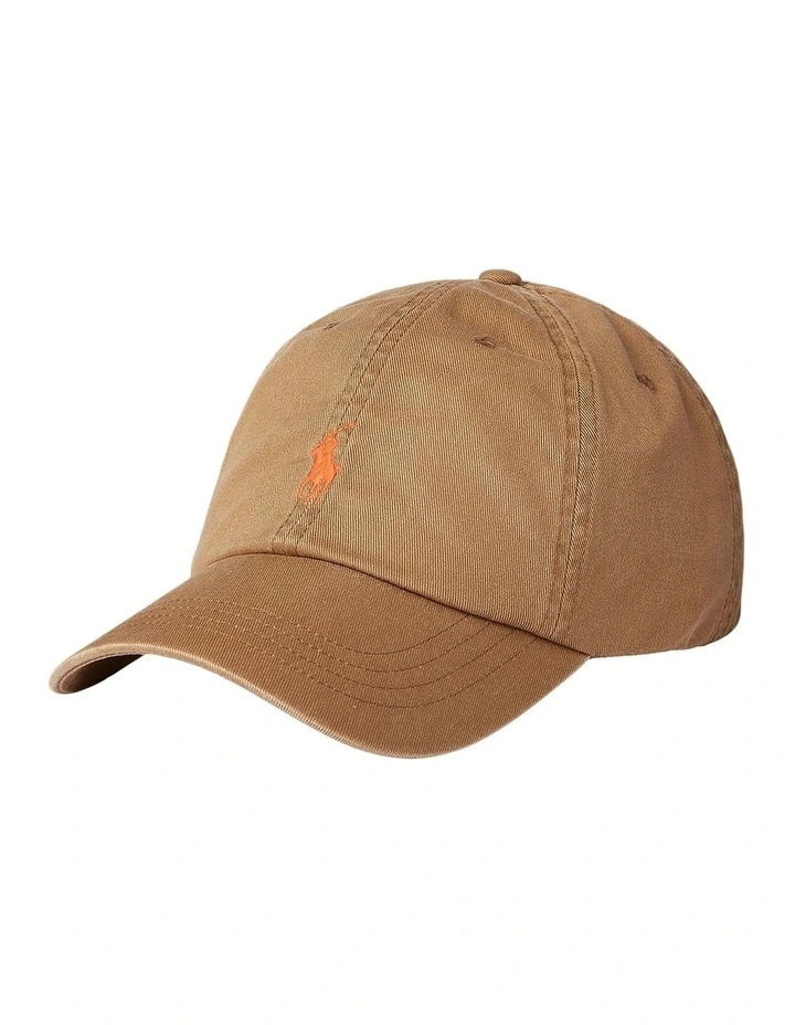 Cotton Chino Ball Cap in Beige