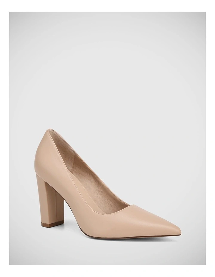 Serena Leather Pump in New Flesh