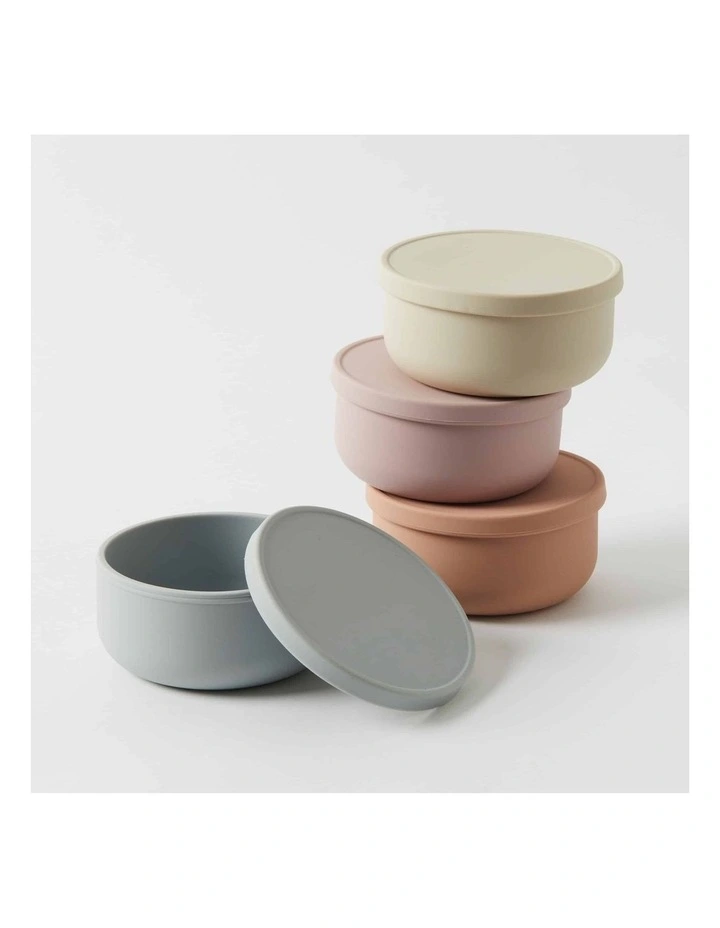 Henny Round Silicone Bowl 13cm in Steele