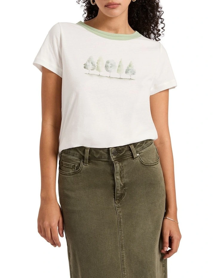 Walk In The Bark Tee in White