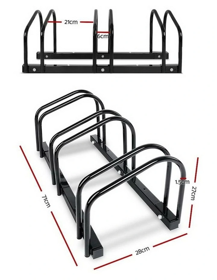 Bike Floor Rack Stand Black