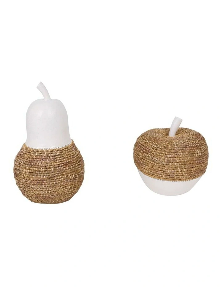 Set of 2 Hamptons Apple & Pear 13x21/13x14cm in Assorted