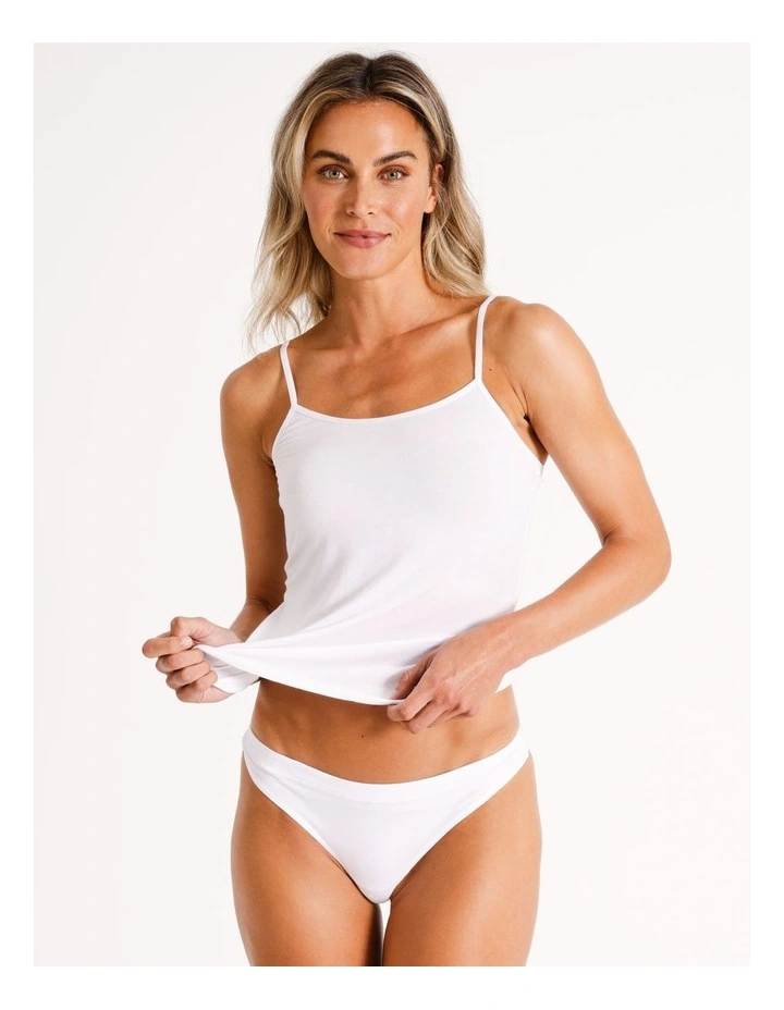 2 Pack Organic Cotton G-string in White