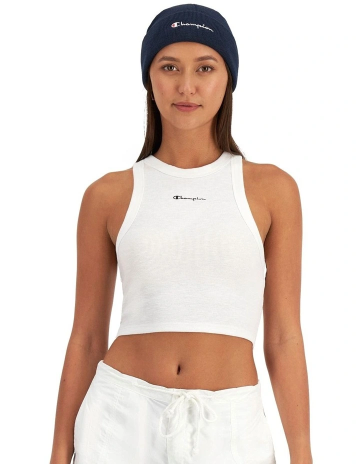 Script Beanie in Navy
