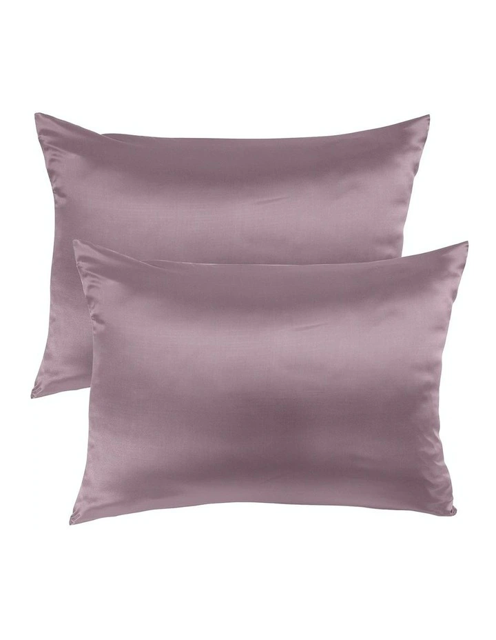 Mulberry Soft Silk Hypoallergenic Pillowcase Twin Pack 51 x 76cm in Wine