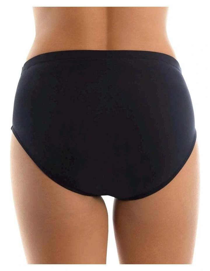 Jersey Classic Full Coverage Tummy Control Bikini Bottom in Black