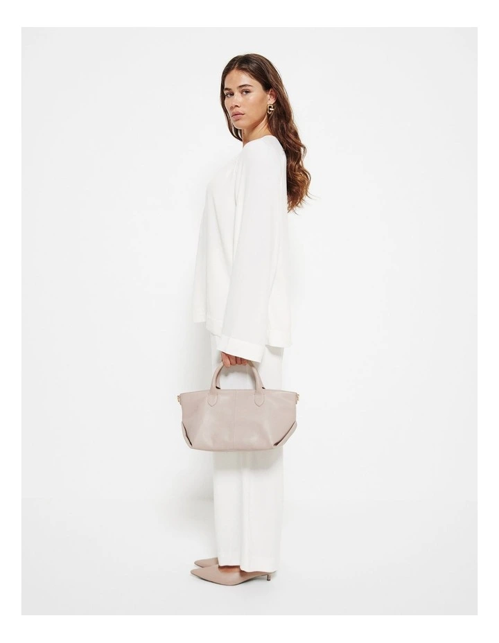 The Ellise Leather Tote in Mocha