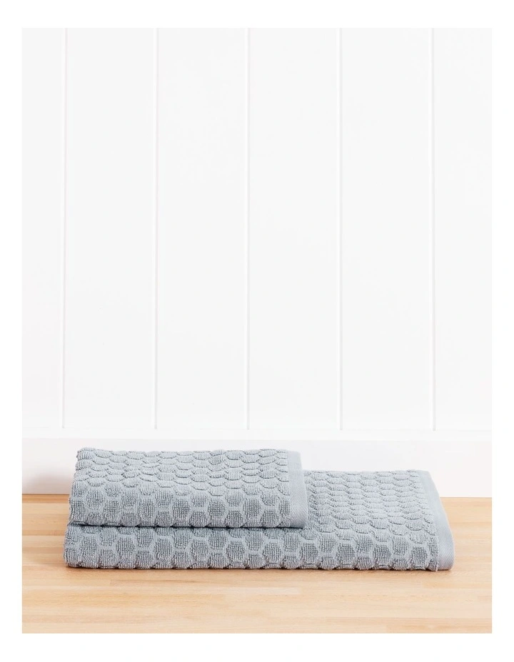 Honeycomb Towel Range in Blue