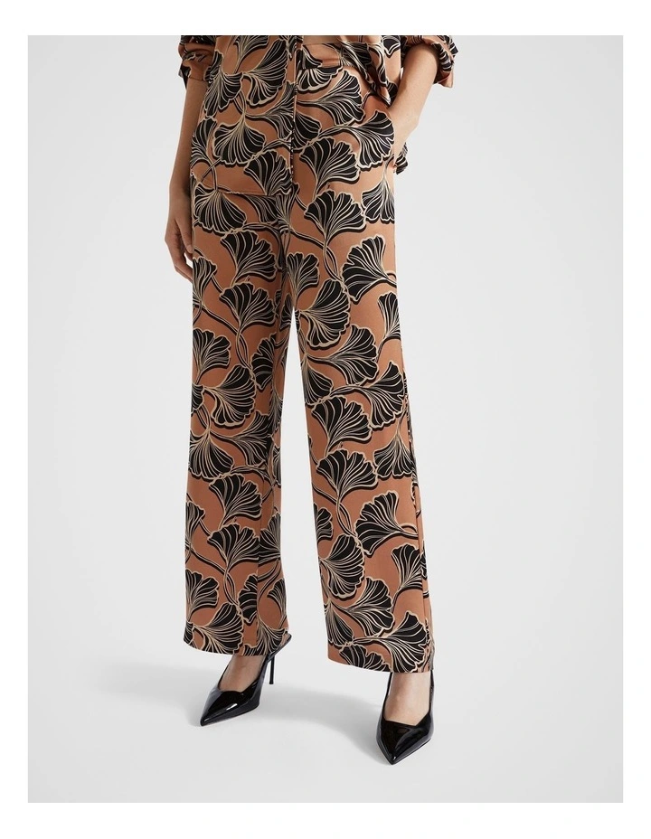 Satin Floral Pant in Multi