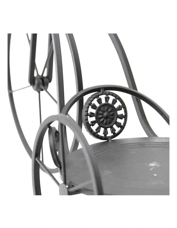Pennyfarthing Bicycle Stand Planter in Black