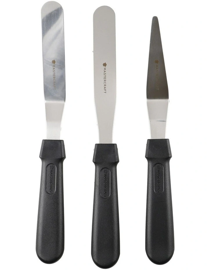 Stainless Steel Palette Knives 3 Piece Set in Mixed Colour