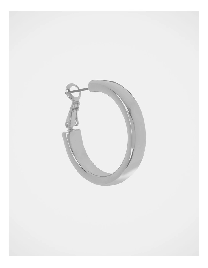 Rounded Silver Hoop