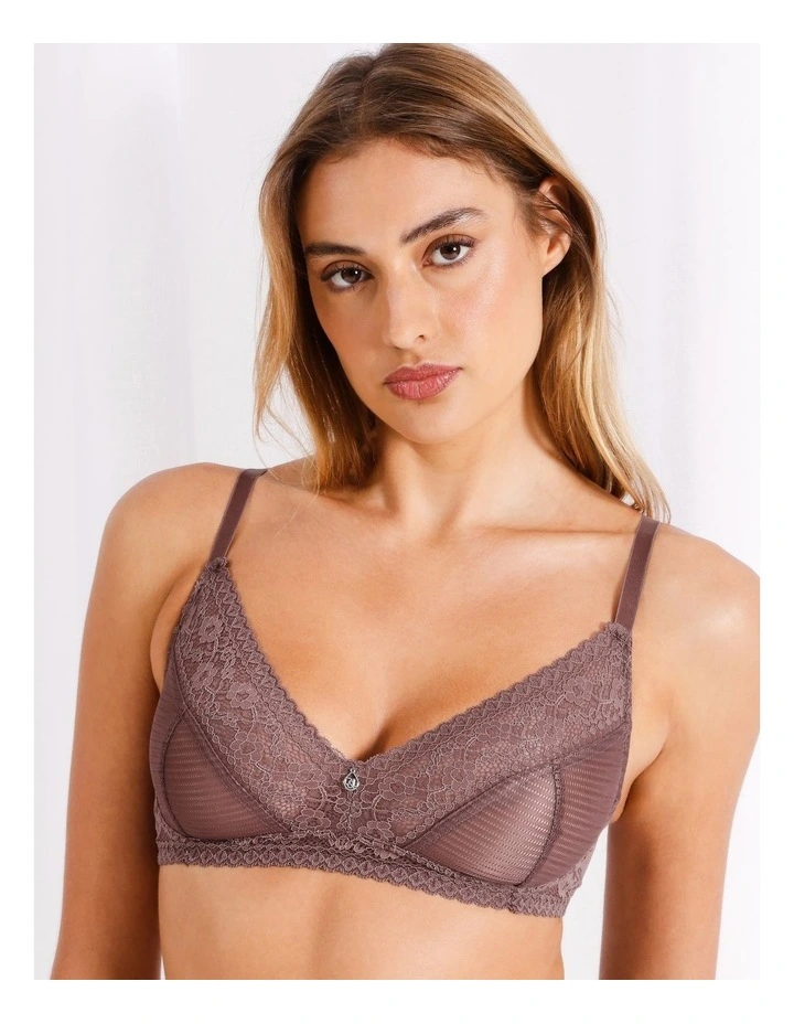 Sienna Lace Bralette in Rose Taupe