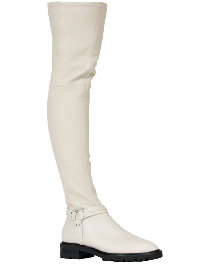 Muse Knee High Boots in White