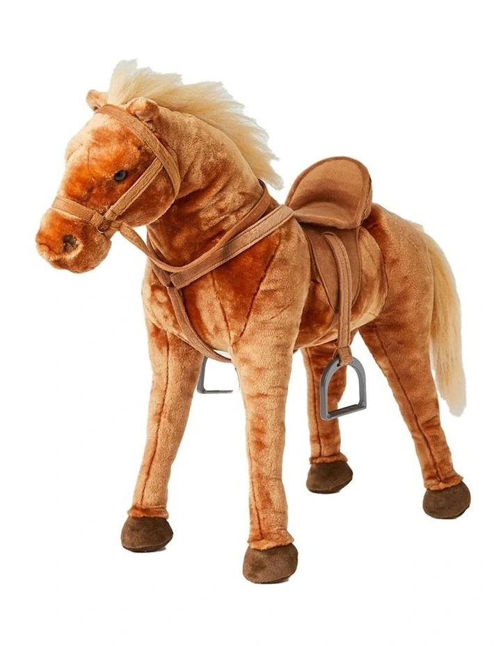 Jiggle & Giggle Large Standing Horse Kids/Children Soft Plush Play Toy 3y