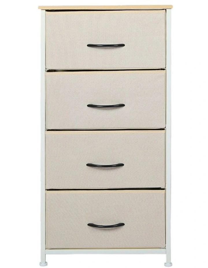 4 Drawer Storage Cabinet in Beige