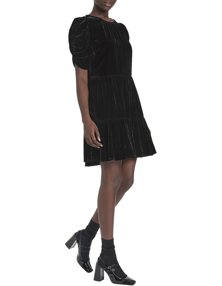 Madhu Velvet Dress in Black