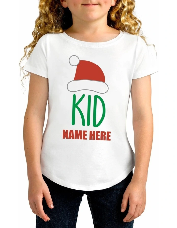 Girl's Christmas Cotton T-Shirt White