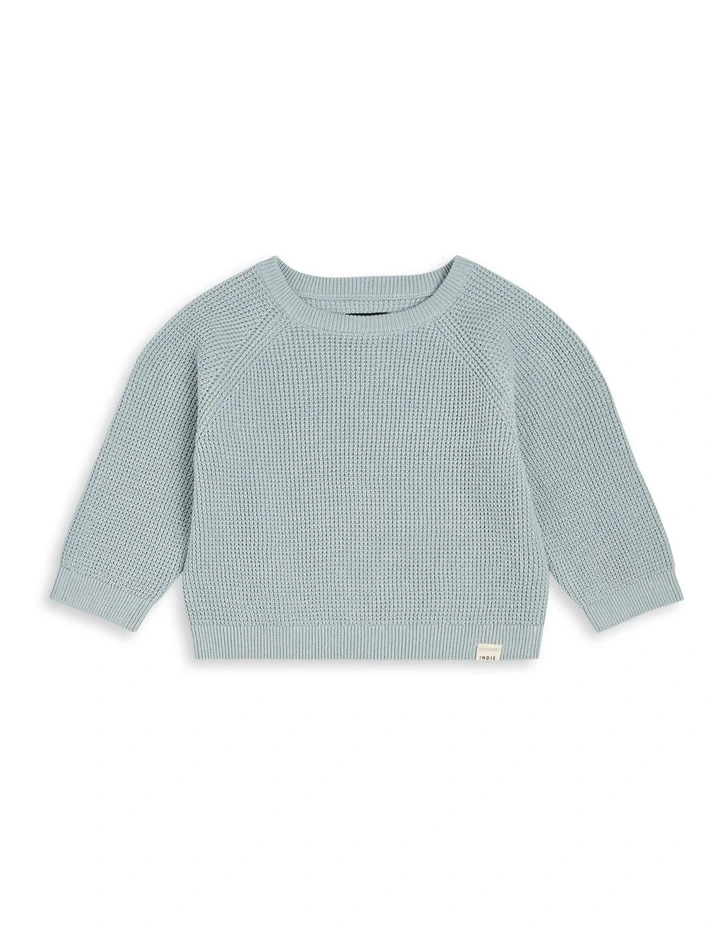 The Summit Raglan Knit Top (000-2 years) in Pd Duck Egg