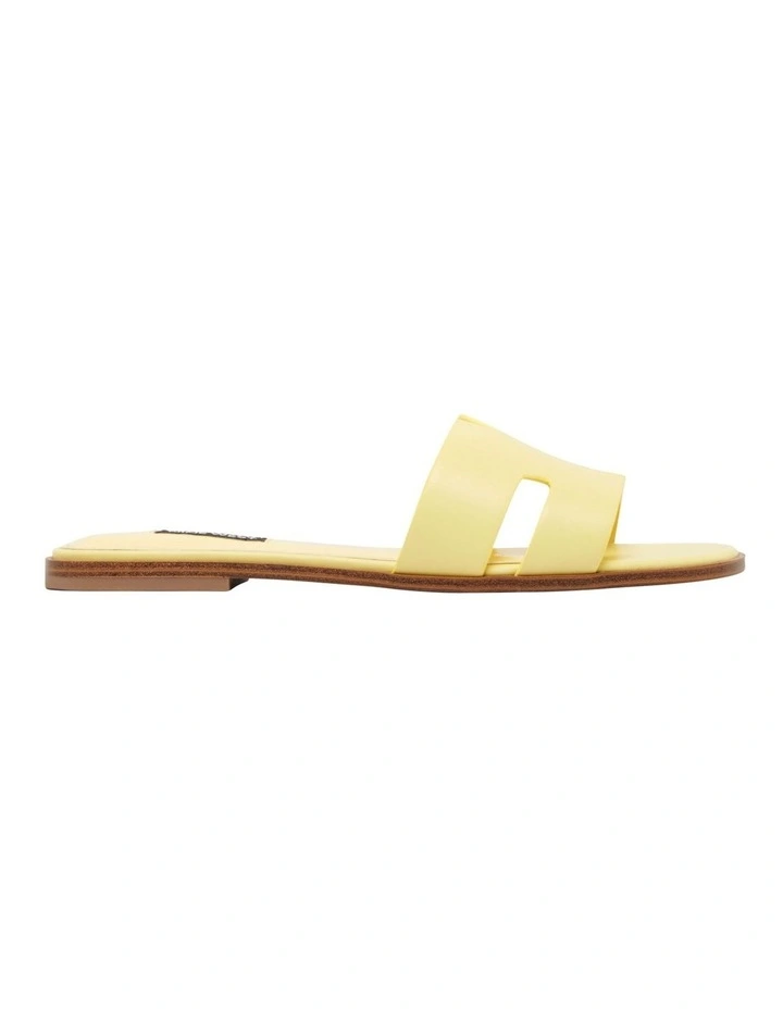 Giselle Flat Sandal in Yellow