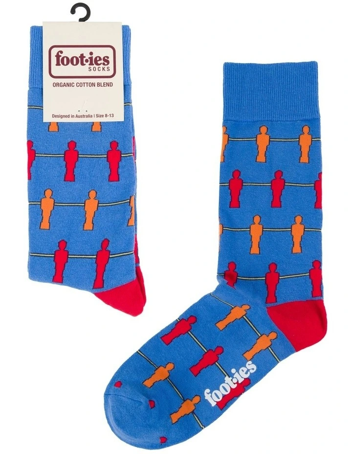 Foosball Organic Cotton Socks in Blue