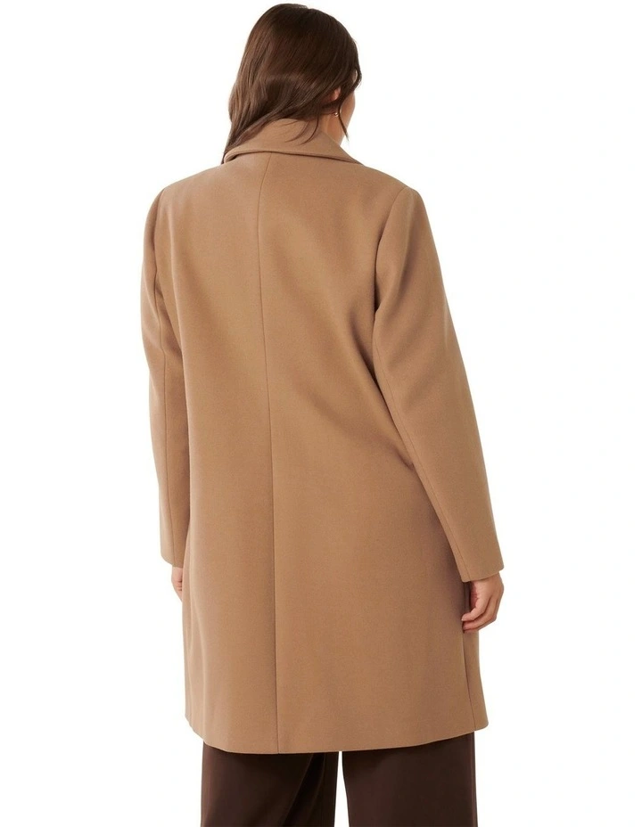 Anna Single Breasted Coatigan in Camel