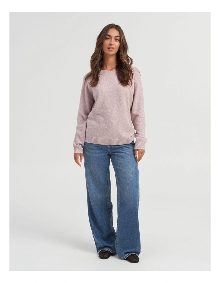 Doffy Long Sleeve Pullover in Pink