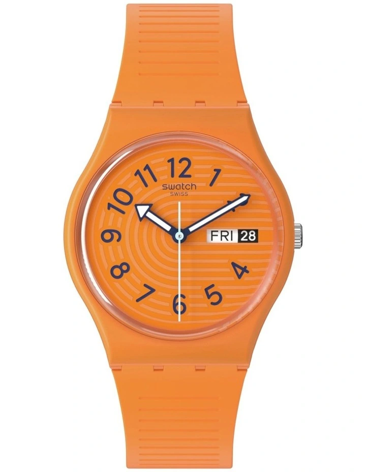 Trendy Lines In Sienna Watch in Orange