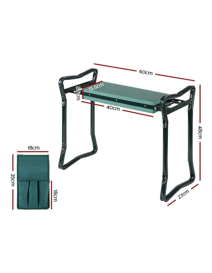 Garden Kneeler and Seat Tool Pouches Outdoor Bench Knee Pad Foldable