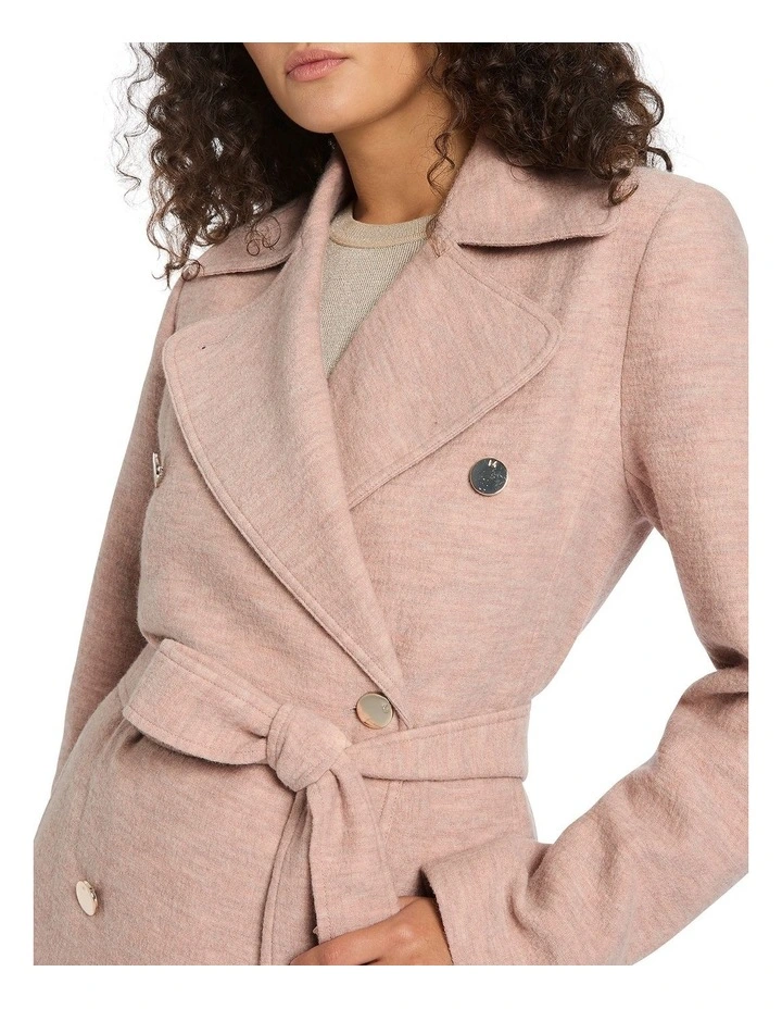Aria Felted Wool Coat in Cream