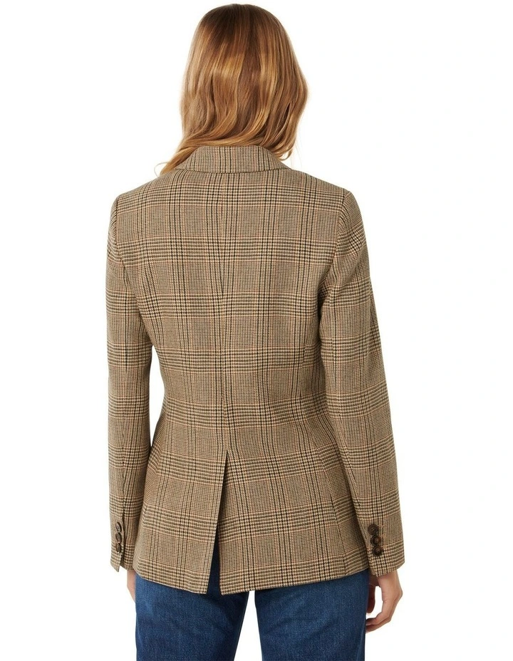 Nadia Double Breasted Blazer in Beige