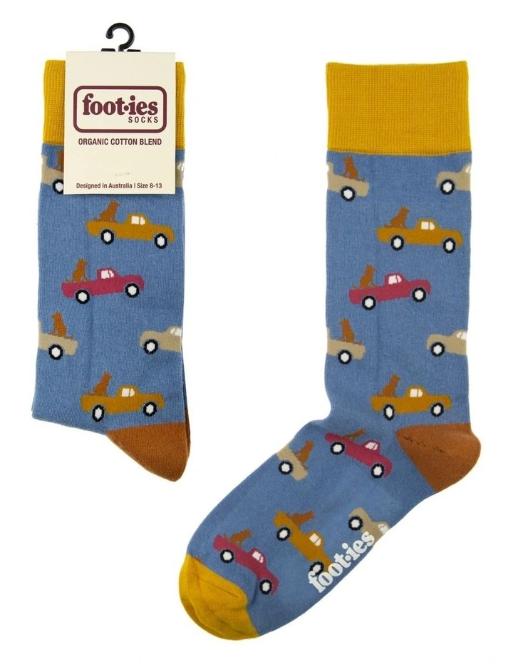 Ute Doggo Organic Cotton Socks in Grey/Black
