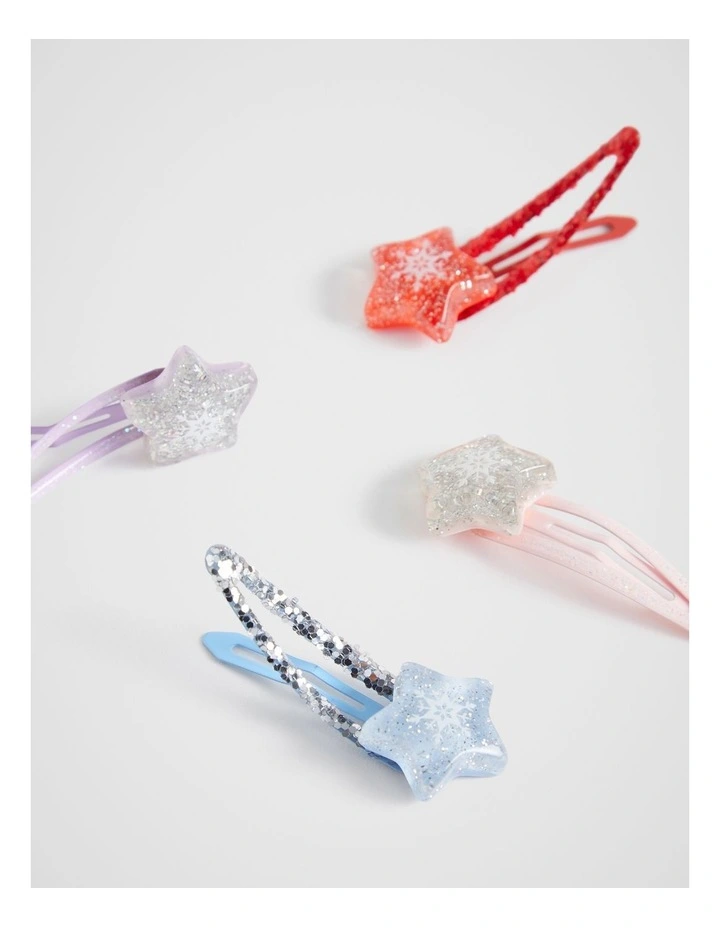 Snowflake Glitter Snap Pack in Multi