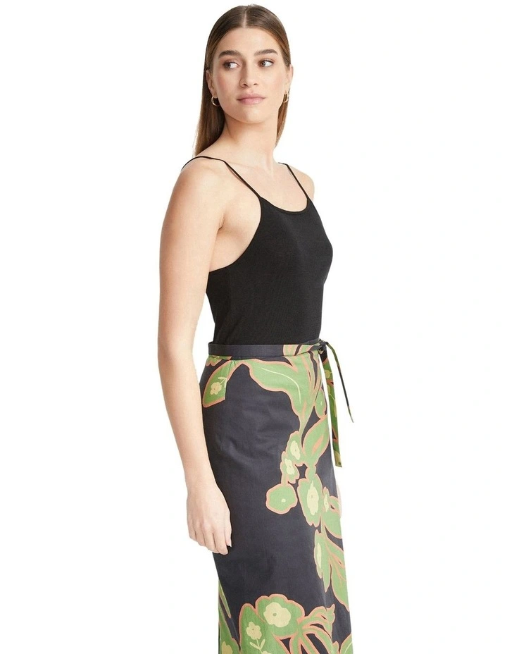 Nadia Knitted Tank in Black