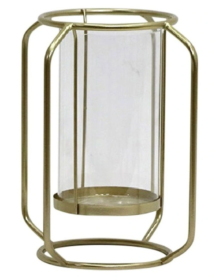 Floating Pillar Candle Holder in Gold