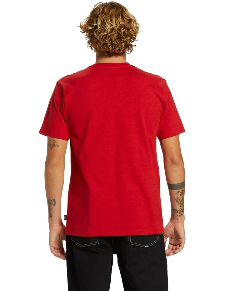 Cropped Oversized Short Sleeve T-Shirt in Salsa