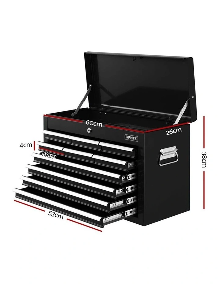 10-Drawer Tool Box Chest Black