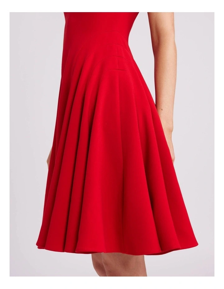 Cherie Crepe Dress in Red