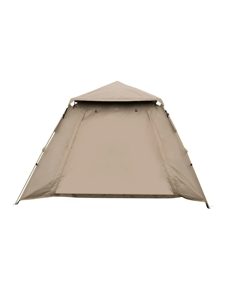 Instant Pop up Automatic Canopy Camping Tent For 5-8 Person in Beige